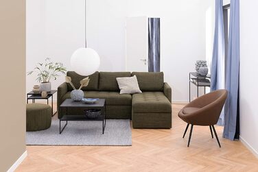 Консольний столик AC Design Furniture, 2 полиці, чорний мармуровий ефект, метал, Ш 100 x В 79 x D 35 см