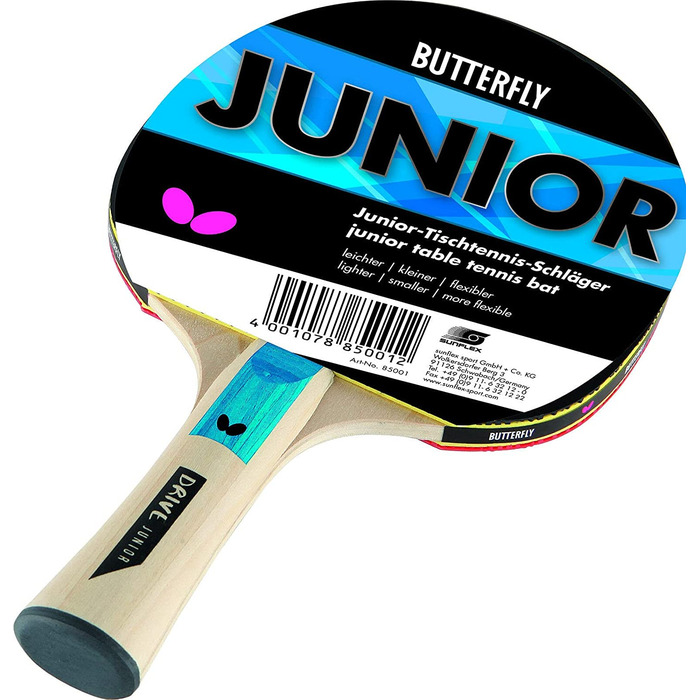 Набір для хобі настільного тенісу Butterfly Настільний теніс Кажан Юніор Футляр для настільного тенісу Вільний ваш спосіб життя Набір ракеток для настільного тенісу спеціально розроблений для дітей