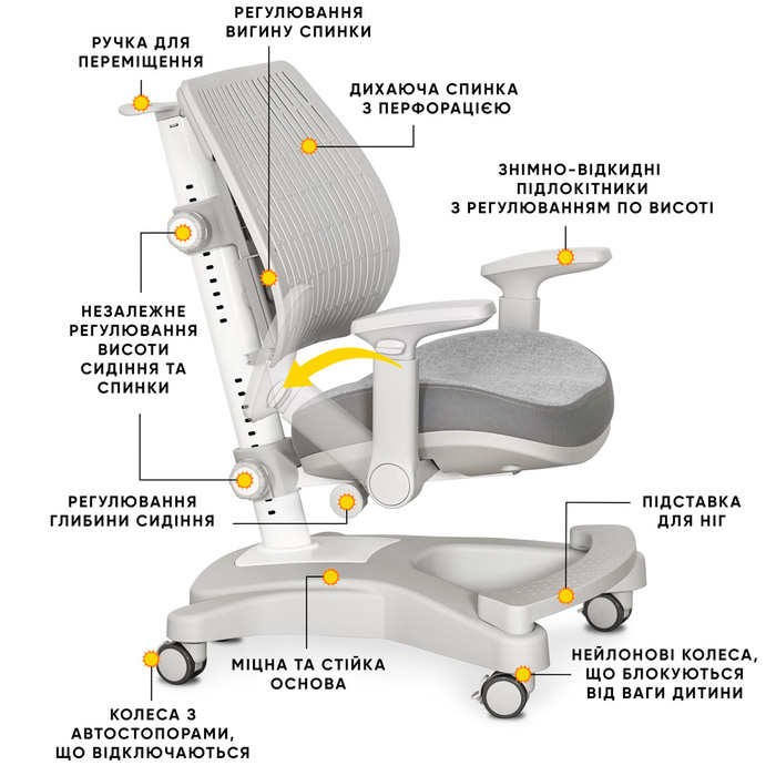 Крісло Mealux Softback Grey (арт.Y-1040 G)