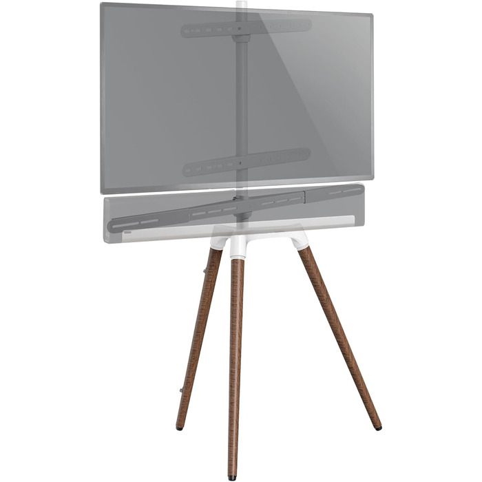 Підставка для телевізора Schwaiger 658200 - дерев'яна, для телевізорів до 65 дюймів, 35 кг, з кріпленням для саундбару, білий/бук, преміум-якість