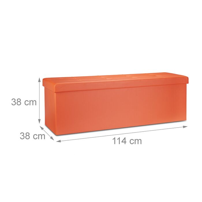 Relaxdays Складана лавка з екошкіри