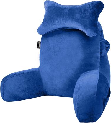 Підлогове крісло-мішок для читання в ліжку, диван, дорослий, з кишенею, синього кольору