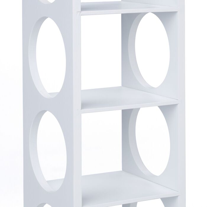 Стильна полиця для вина Relaxdays з бамбука білого кольору