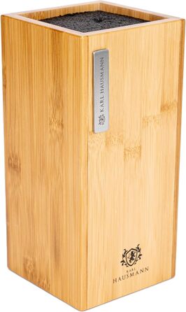 Блок для ножів Karl Hausmann з бамбука (без ножів) з вставкою з щетиною - універсальний, 23 x 10,8 x 10,8 см