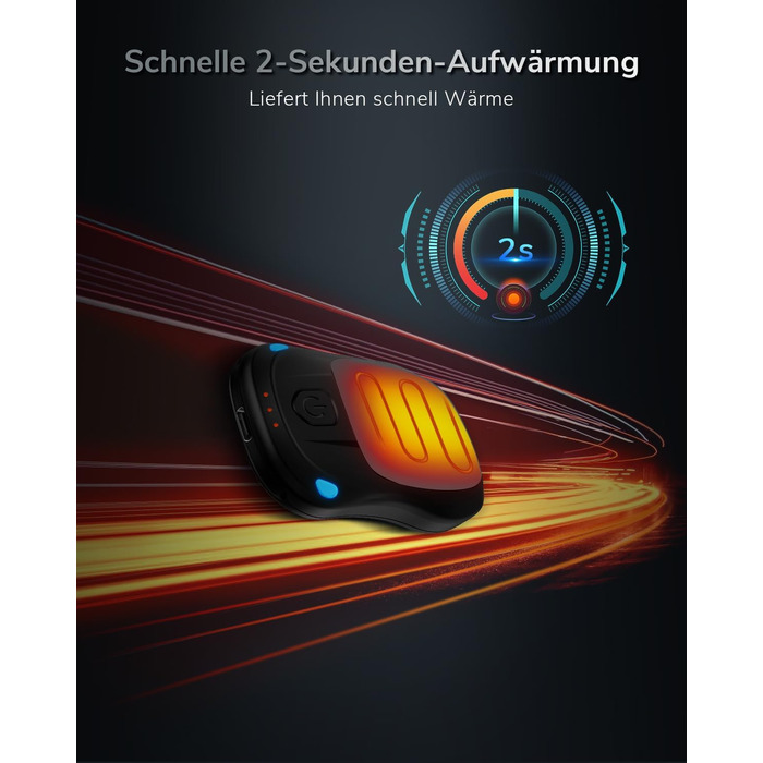 Електричний грієчка для рук, перезаряджуваний, USB, набір 2 шт. (сірий)