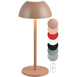 Бездротова лампа Роберта: LED-настільна лампа, нічник з регулюванням яскравості, USB-зарядка, 30 см, Кофе