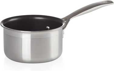 Каструля для молока LE CREUSET з антипригарним покриттям, 14 см, нержавіюча сталь, для всіх типів плит (включно з індукцією), срібна