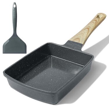 Пан для приготування тамагоякі (японського омлету) GiPP, 18x13 см, з гранітно-антипригарним покриттям, без PFOA/PFOS, сірий