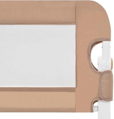Бортик для ліжка VidaXL 150x42 см, бежевий (Taupe) - захист для дитячого ліжечка та ліжка для малюків з поліестеру