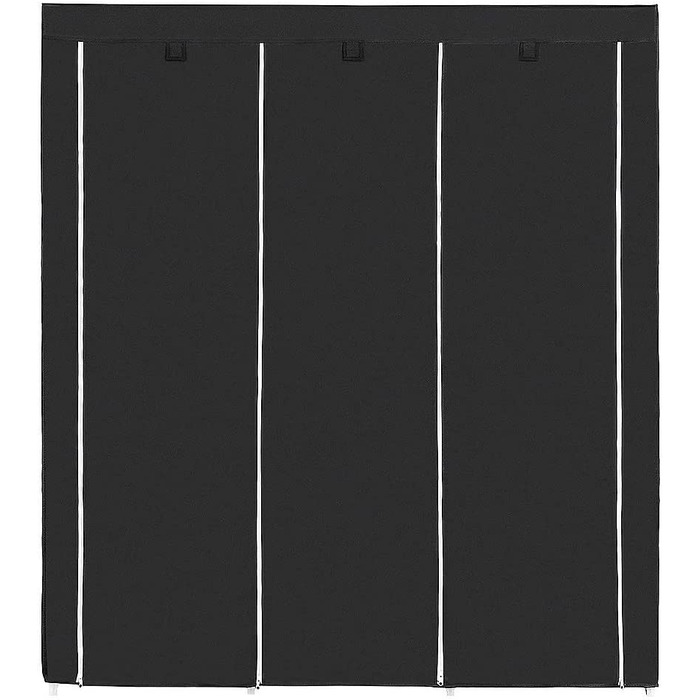 Шафа-купе Flyelf, складаний шафа, тканинний шафа-купе з вішалкою для одягу (чорний, 175*150*45 см)