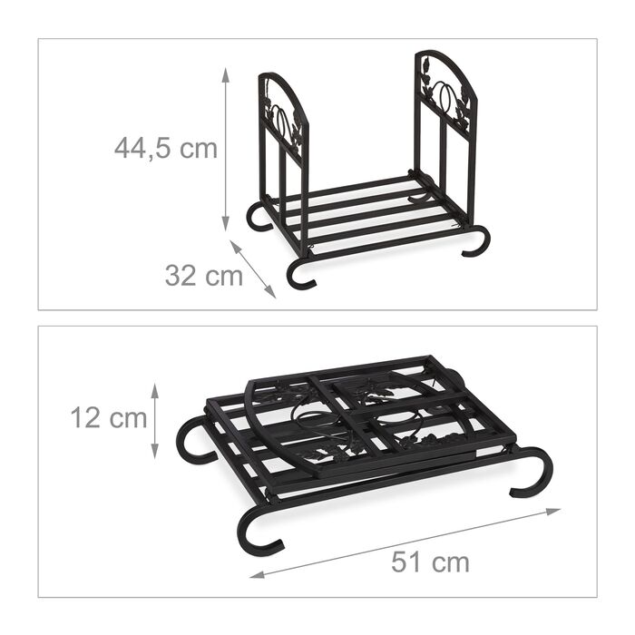 Relaxdays Складана полиця для дров