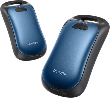 Електричні грілки для рук OCOOPA, 2 шт., водонепроникні (IP45), ергономічні, 18 годин тепла, портативні, для активного відпочинку, гольфу, кемпінгу, морської синьої