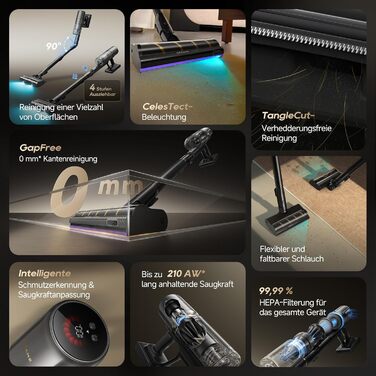 Dreame V20 Pro-A: Бездротовий пилосос для твердих підлог та килимів, 24000 Па, 90 хв роботи, фільтрація 99.99%, видалення шерсті тварин