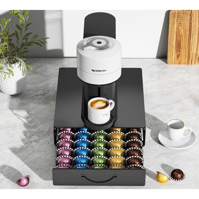 Тримач для капсул Vertuo та Nespresso: органайзер на 90 капсул, металевий, для Vertuo 40
