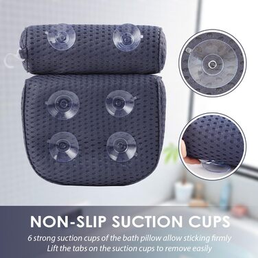 Подушка для ванни AEROiVi Luxuriös з м'яким матеріалом Mesh та присосками (Джинс)