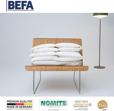 Пухова ковдра BEFA NATUR 155x220 см, 90 гусячий пух, підходить для алергіків, сертифікат Oeko-Tex