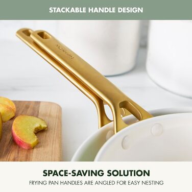 Набір сковорідок GreenPan з антипригарним покриттям, 25.4 см та 30.5 см, кераміка, нержавіюча сталь, посудомийні, для плити та духовки, моховий колір