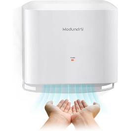 Автоматичний електричний сушар для рук настінний, компактний, для дому та комерційного використання (білий)