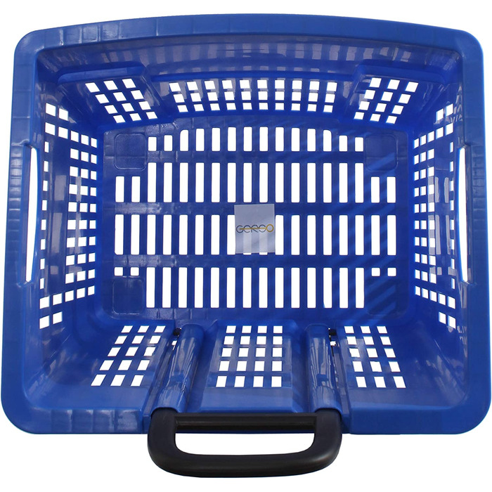 Візок для покупок GERSO об'ємом 55 літрів, синій з роликами, кошик для покупок з АБС-пластика, зручний для їзди, Різнокольоровий