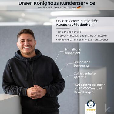 Інфрачервовий обігрівач Könighaus Standgerät 600 Вт - Економний, з термостатом та підставкою - мобільний, з акриловим малюнком