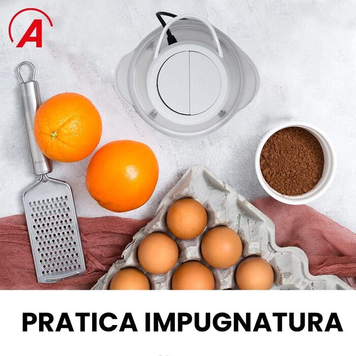 Електричний подрібнювач Ardes ARCHOP01 з 4 сталевими лезами, 300 Вт, 2 швидкості, скляна чаша