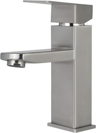 Змішувач для ванної кімнати з нержавіючої сталі, однолеверний, для умивальника, під високий тиск, з підключенням до гарячої та холодної води