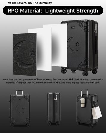 Набір валіз Sea Choice: 3 валізи з жорстким корпусом, розширювані, з TSA замком (20, 24, 28 дюймів)