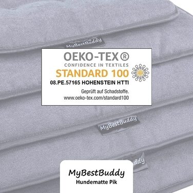 Подушка для собак MyBestBuddy pik gray XL, що не викликає алергії (100 поліестер) - переться при температурі 40C з ворсистим тканинним покриттям - Килимок для собак відповідно. Підстилка для собак для великих собак, 90 х 70 см (120 х 80 см)