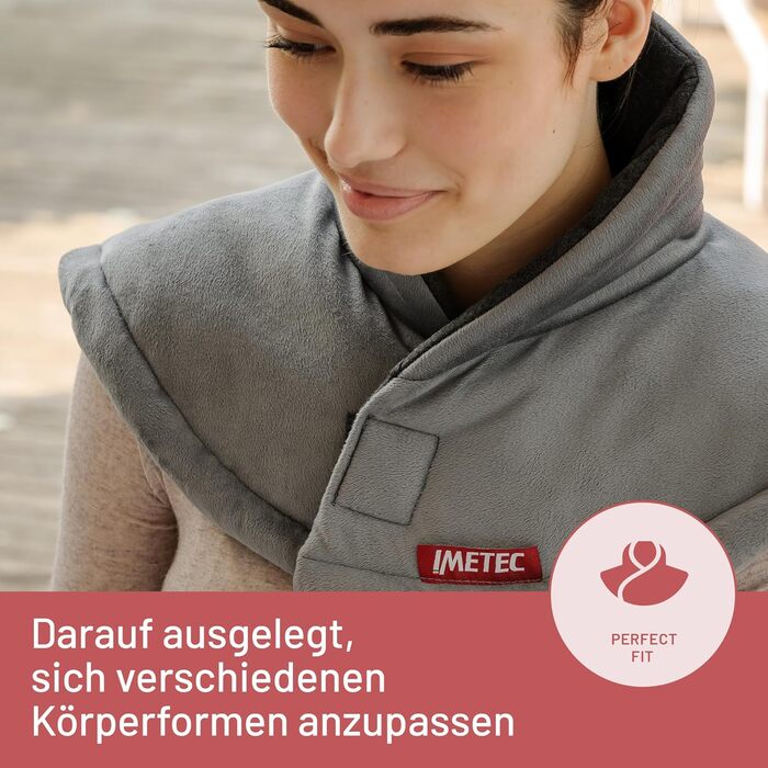 Грілка для шиї та плечей Imetec Intellisense - 47x52 см, 5 температур, електрозахист, антиалергенна тканина, машинне прання