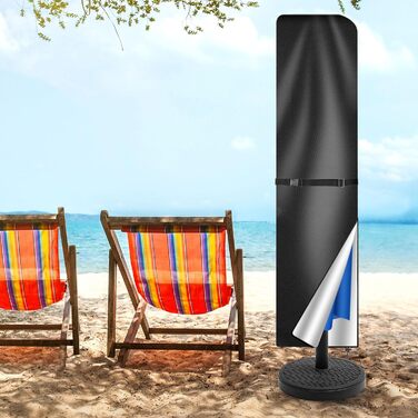 Чохол для парасольки/маркетки: захист від сонця та УФ-променів, діаметр до 400 см, розмір 300x300 см. Колір: коричневий/чорний. З підсилювачем.