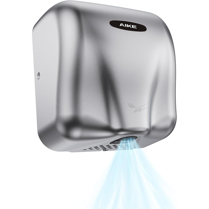 AIKE AK2801B Преміум сушарка для рук - електрична, з датчиком, HEPA-фільтр, нержавіюча сталь, 10-15 сек сушіння