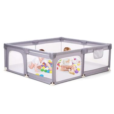 Дитячий ігровий центр Laufstall 150x180 см: складаний, портативний, з безпечним сітком та кріпленнями