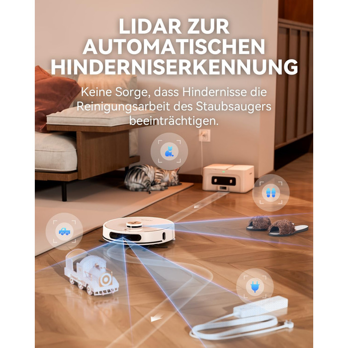 Робот-пилосос Tesvor S8 Pro з функцією миття - 8000Pa, 3-в-1, LiDAR-навігація, 240 хв роботи, керування через додаток/Alexa, для шерсті тварин, килимів та твердих підлог