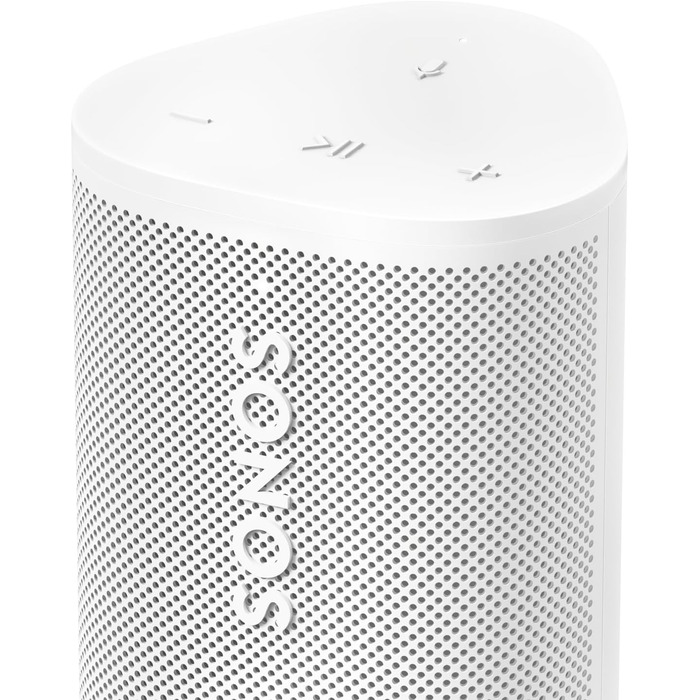 Портативна колонка Sonos Roam 2, водонепроникна, Bluetooth/Wi-Fi, 10 годин, голосове управління, для дому та вулиці, біла