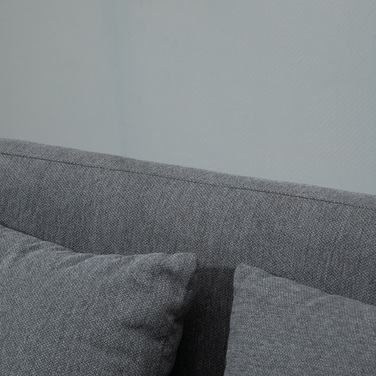 Диван-крісло HOMCOM Doppelsofa з подушками, регульованими підставками для ніг, велюровим поліестером, гумовим деревом, піною, двомісний, тканинне покриття | Aosom