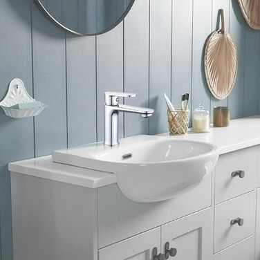 Набір змішувачів для ванної кімнати Belz, латунь, змішувач для раковини з однією отвором, гаряча та холодна вода, сірий (хром)