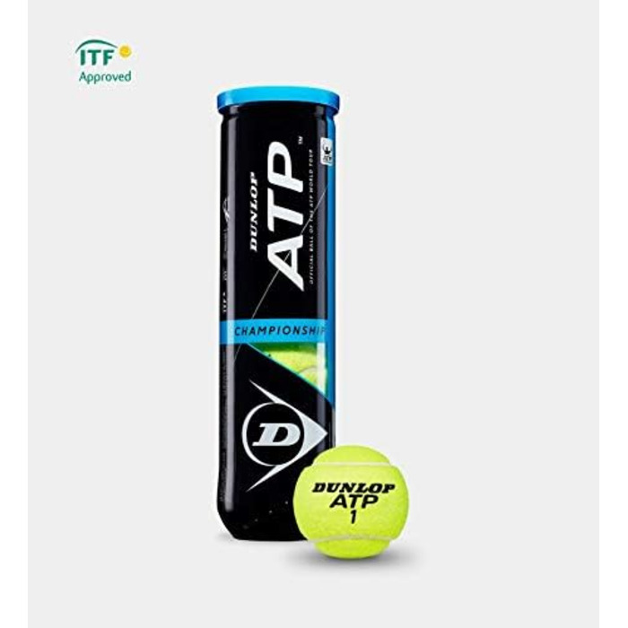 Тенісний м'яч Dunlop ATP Championship Tri-Pack 3 x 4 банки по 12 м'ячів