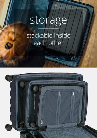 Набір валіз Hauptstadtkoffer Q-Damm (S+L) - 2 шт., TSA, темно-синій колір, Rollkoffer, валіза для подорожей