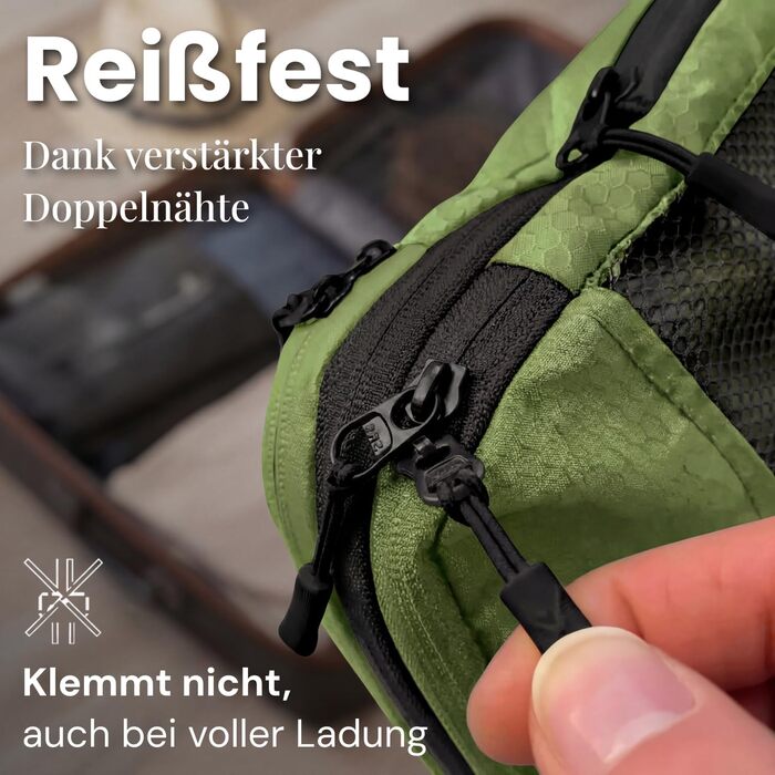 Набір компресійних органайзерів для одягу в дорогу 7 предметів, Packing Cubes для валізи та рюкзака, Olive Odyssey (Зелений)