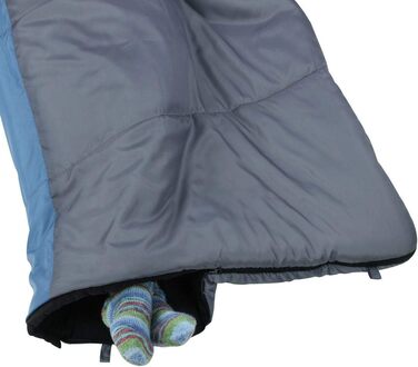 Ваш спальний мішок GEAR XXL Суматра -7C Тепла ковдра Спальний мішок 230x100 см 3-4 сезони 100 бавовняна підкладка Синій сірий