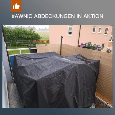 Накладна захисна покривала для садово-патіо меблів Awnic 150x120x71 см, важка, 420D Oxford, водонепроникна, анти-UV, стійка до розривів