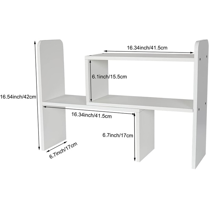 Дерев'яні настільні полиці EasyPAG, регульовані, окремо стоячі, маленька книжкова шафа, канцелярське приладдя, зберігання, дисплей, письмовий стіл, акуратний органайзер, білий