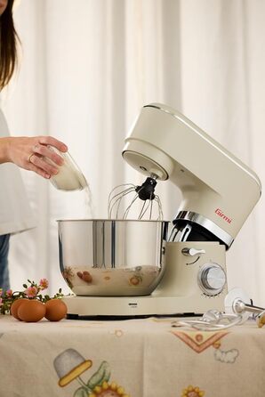 Міксер Girmi IM47 з нержавіючої сталі, 1500 Вт, 6 л, 10 швидкостей, для тіста до 2.4 кг