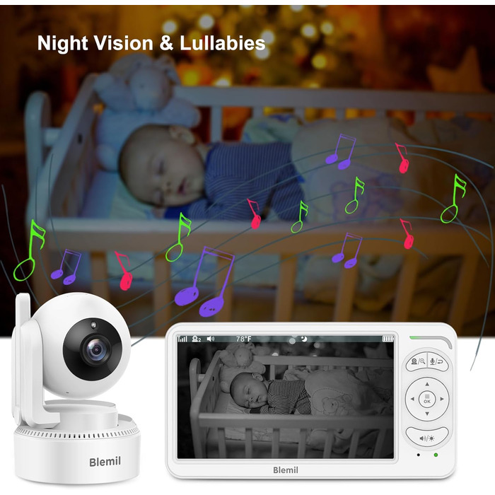 Відеоняня Blemil з 2 камерами, 6