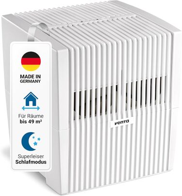 Зволожувач повітря Venta LW15 Classic Original (білий) – для кімнат до 49 м², ультратихий 20 дБ, 5 л, без фільтрів