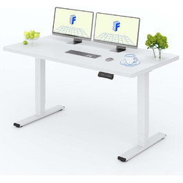 Регульований за висотою стіл FLEXISPOT 160x80 см, білий, електричний, з подвійним мотором, 160 кг, 3-секційний