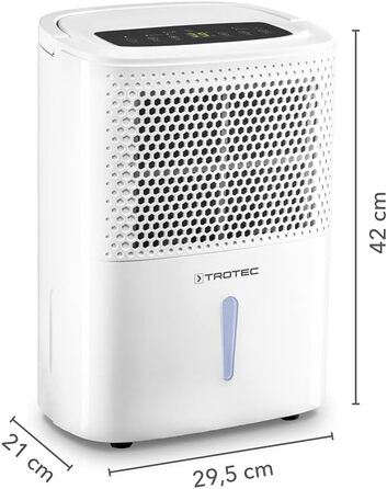 Електричний осушувач повітря TROTEC TTK 26 E, 10 л/день, для приміщень до 15 м², авто-вимкнення