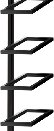 Стильна металева полиця для вин Yaheetech на 10 пляшок, чорна