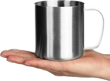 Чашка для пиття з нержавіючої сталі-високоякісна чашка для кемпінгу з нержавіючої сталі об'ємом 250 мл-Дорожня кружка, стійка до руйнування і не містить бісфенолу А (2 шт. - сріблястого кольору), 6 шт.