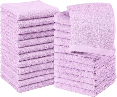 Набір мочалки Utopia Towels 100 бавовна, абсорбуюча та м'яка, 24 шт. и, лаванда